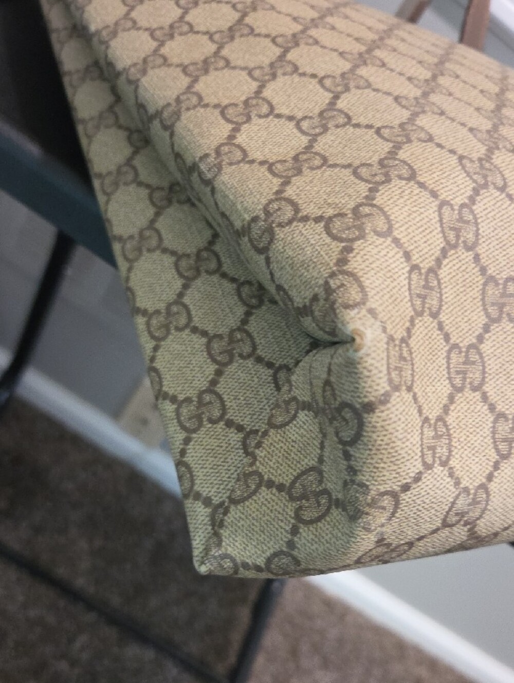 Gucci Beige GG Canvas Tote with Brown Leather and Sherryline- PROJECT - Picture 9 of 14